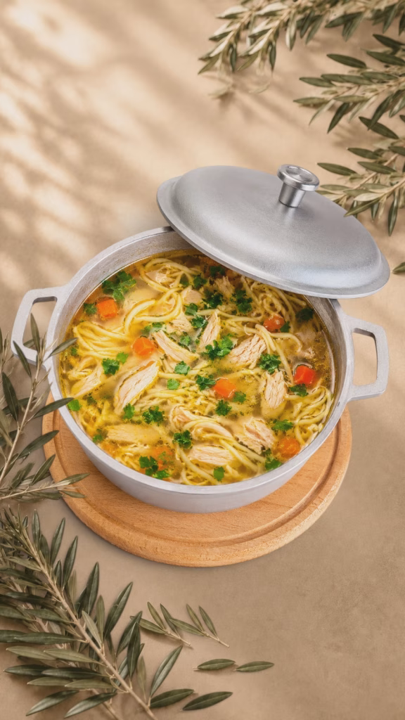 Supă de pui cu tăiței de casă (2L)